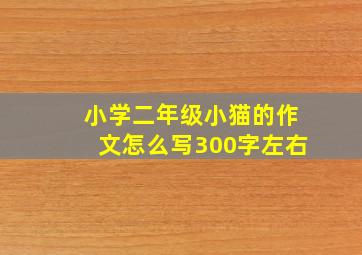 小学二年级小猫的作文怎么写300字左右