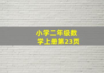 小学二年级数学上册第23页