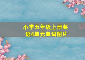 小学五年级上册英语4单元单词图片