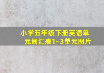 小学五年级下册英语单元词汇表1~3单元图片