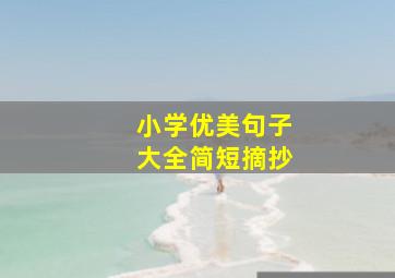 小学优美句子大全简短摘抄