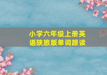 小学六年级上册英语陕旅版单词跟读