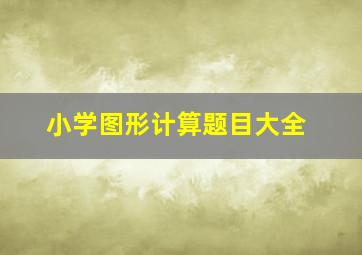 小学图形计算题目大全