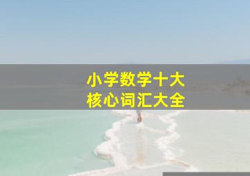 小学数学十大核心词汇大全