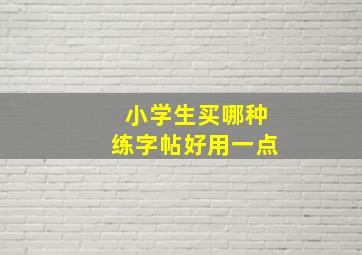 小学生买哪种练字帖好用一点