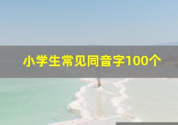 小学生常见同音字100个