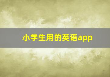 小学生用的英语app