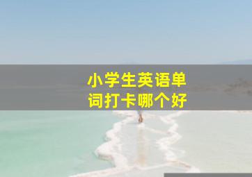 小学生英语单词打卡哪个好