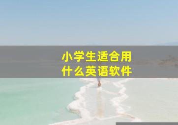 小学生适合用什么英语软件