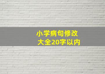 小学病句修改大全20字以内