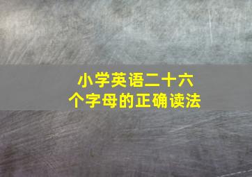 小学英语二十六个字母的正确读法