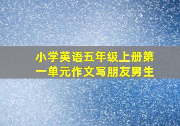 小学英语五年级上册第一单元作文写朋友男生