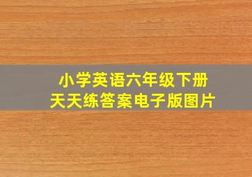 小学英语六年级下册天天练答案电子版图片