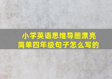 小学英语思维导图漂亮简单四年级句子怎么写的