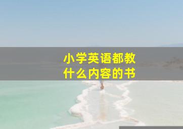 小学英语都教什么内容的书