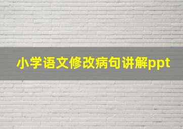 小学语文修改病句讲解ppt