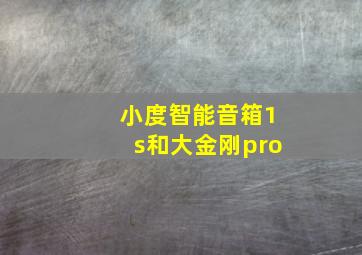 小度智能音箱1s和大金刚pro