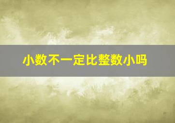 小数不一定比整数小吗