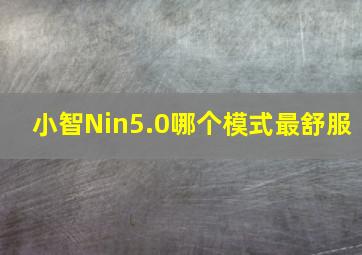 小智Nin5.0哪个模式最舒服