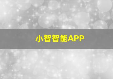 小智智能APP