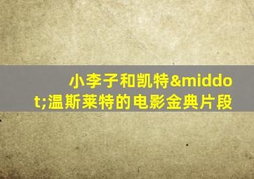 小李子和凯特·温斯莱特的电影金典片段