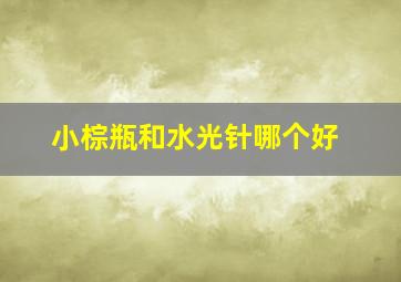 小棕瓶和水光针哪个好