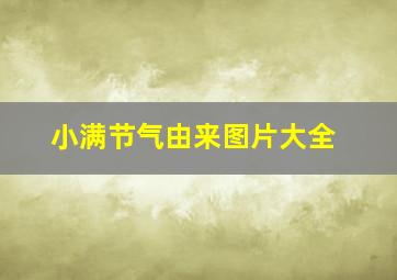 小满节气由来图片大全