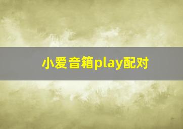 小爱音箱play配对