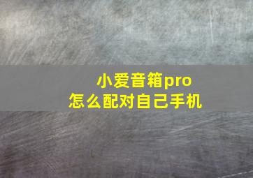 小爱音箱pro怎么配对自己手机