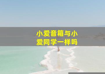 小爱音箱与小爱同学一样吗