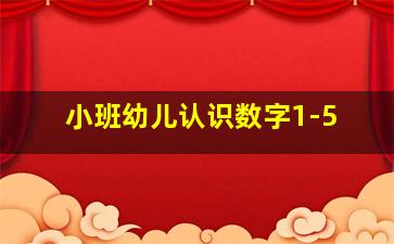 小班幼儿认识数字1-5