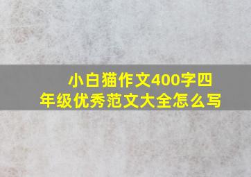 小白猫作文400字四年级优秀范文大全怎么写