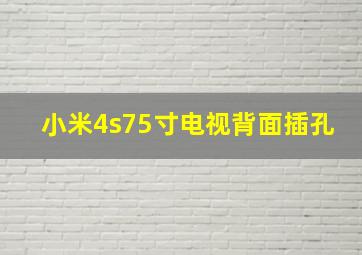 小米4s75寸电视背面插孔