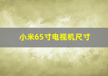 小米65寸电视机尺寸