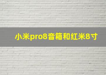 小米pro8音箱和红米8寸