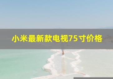 小米最新款电视75寸价格