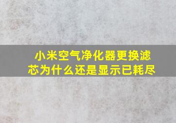 小米空气净化器更换滤芯为什么还是显示已耗尽