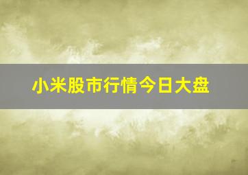 小米股市行情今日大盘