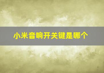 小米音响开关键是哪个