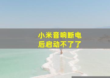 小米音响断电后启动不了了