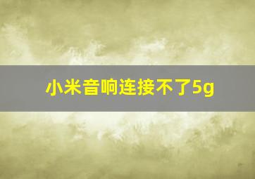 小米音响连接不了5g