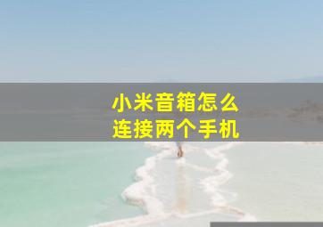 小米音箱怎么连接两个手机