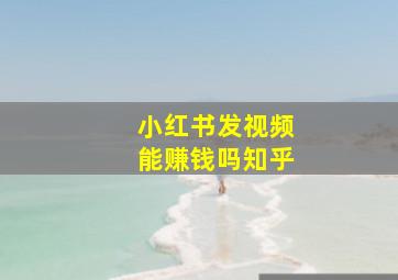 小红书发视频能赚钱吗知乎