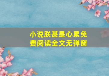 小说朕甚是心累免费阅读全文无弹窗