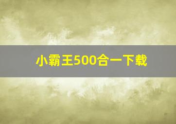 小霸王500合一下载