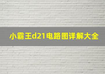 小霸王d21电路图详解大全