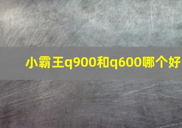 小霸王q900和q600哪个好