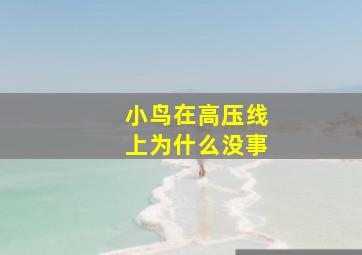 小鸟在高压线上为什么没事