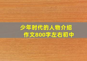 少年时代的人物介绍作文800字左右初中