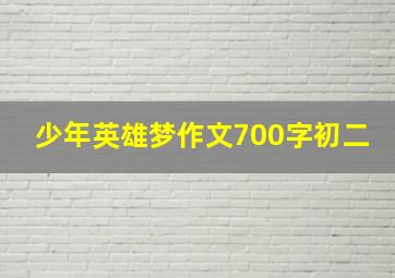 少年英雄梦作文700字初二